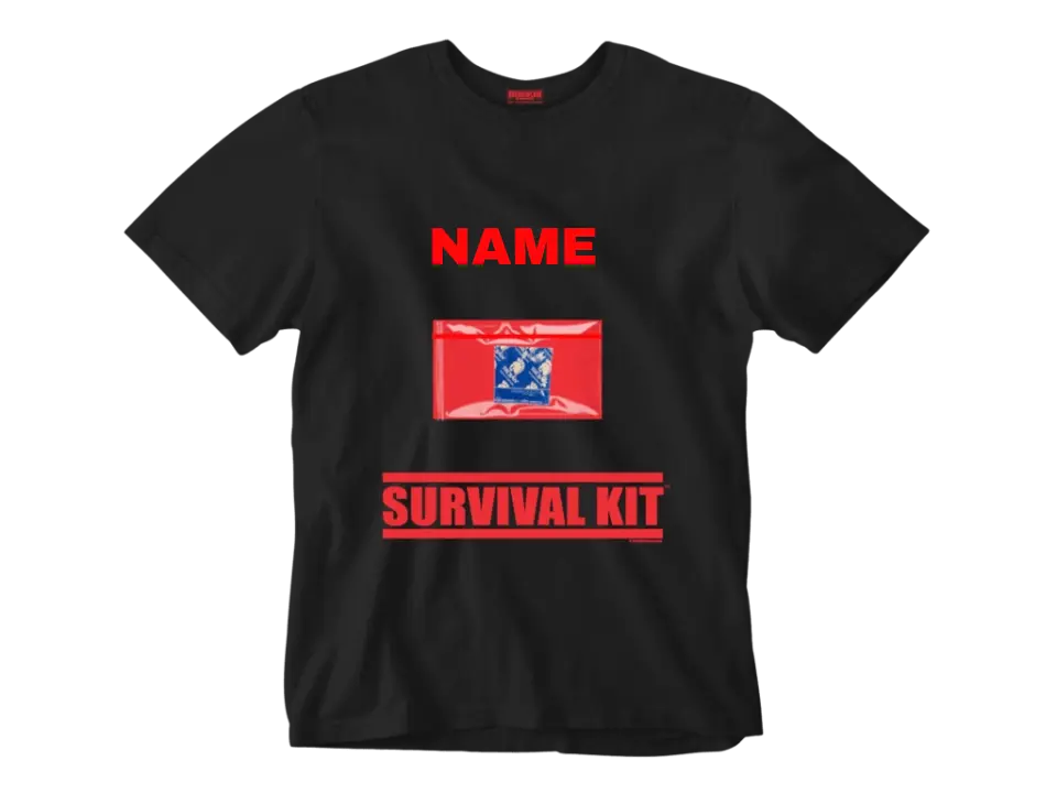 Custom Funny Surival Kit T-shirt